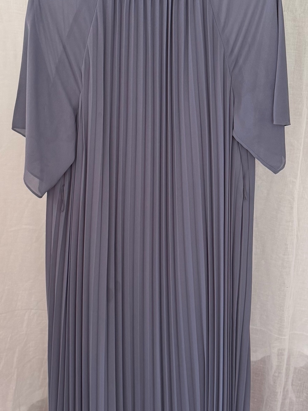 H&M Pleated Midi Dress in Dusty Blue